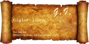 Gigler Ilona névjegykártya
